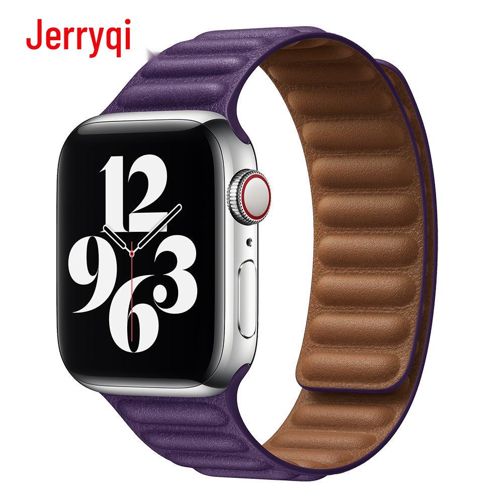 Dvoubarevný magnetický kožený řemínek na zápěstí Apple Watch pro Series SE/765432