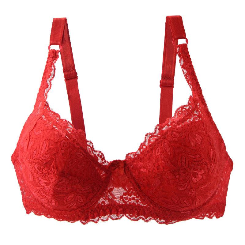 Exclusive for hot-selling sexy gathering bras, lace D cup bras, large size adjustment underwear