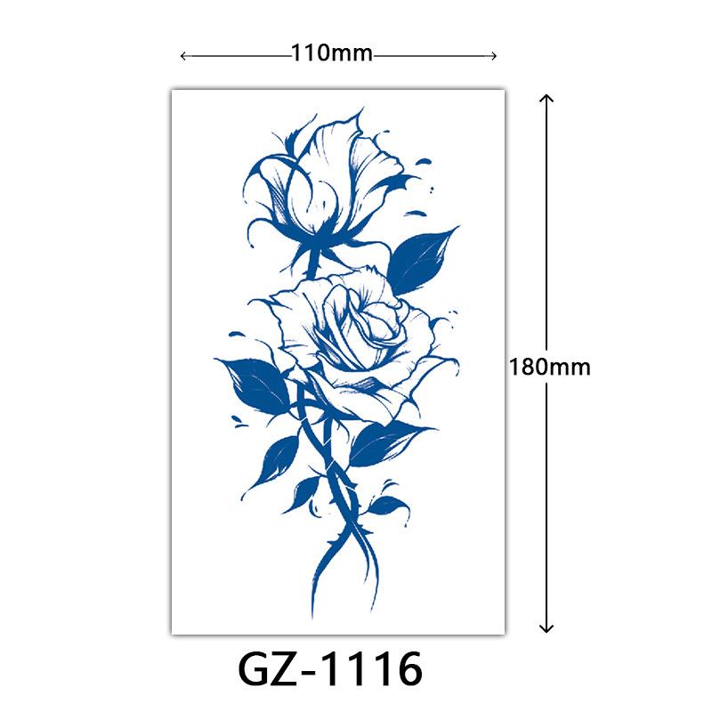 Juice Tattoo Stickers, Herbal Tattoo Stickers, Semi-Permanent English Letter Tattoo Stickers Tattoo