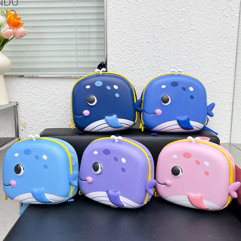 Charming Whale Design Eva Shell Preschool Backpack Lightweight And Comfortable For Children