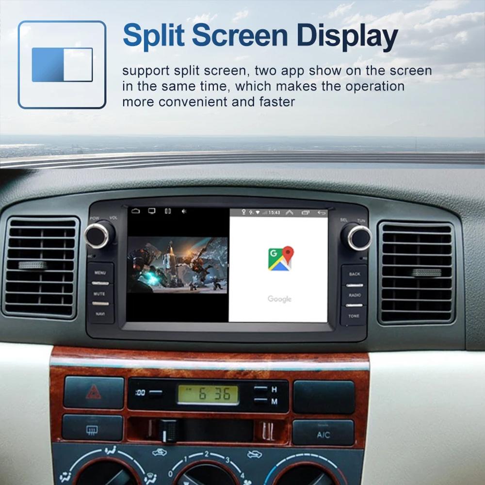 Car Video Player for Toyota Corolla E120 BYD F3 2000-2006 GPS Navigation Built-in Dsp Carplay Autoradio Android Head Unit