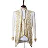 European Court Performance Wear Men's Clothing European-Style Gold-Inlaid Men's Formal Dress Set Slim fit Chorus Clothing Court Dress