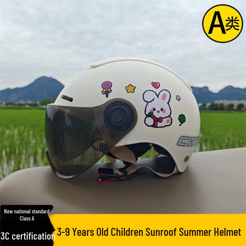 Electric Vehicle Safety Helmet for Kids (Ages 3-9) - Sun Protection for Boys & Girls