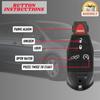 Replacement Keyless Entry Remote Car Key Fob GQ4-53T 433MHz for Jeep Cherokee 4+1 Button Semi-Smart Key Fob, Electronic 46 Chip, Compatible with Jeep