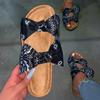 Fashion Women's Slippers Butterfly-knot Flat Sole Large Size Shoes Women Leisure Dress Anti-Slip Sole Summer Roman Zapatillas De Mujer