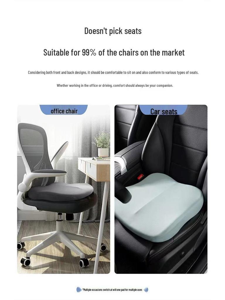 Ganzjahres-Universal-Autositzkissen mit Rückenstütze für Frauen - Kleines Fahrer-Booster-Kissen
