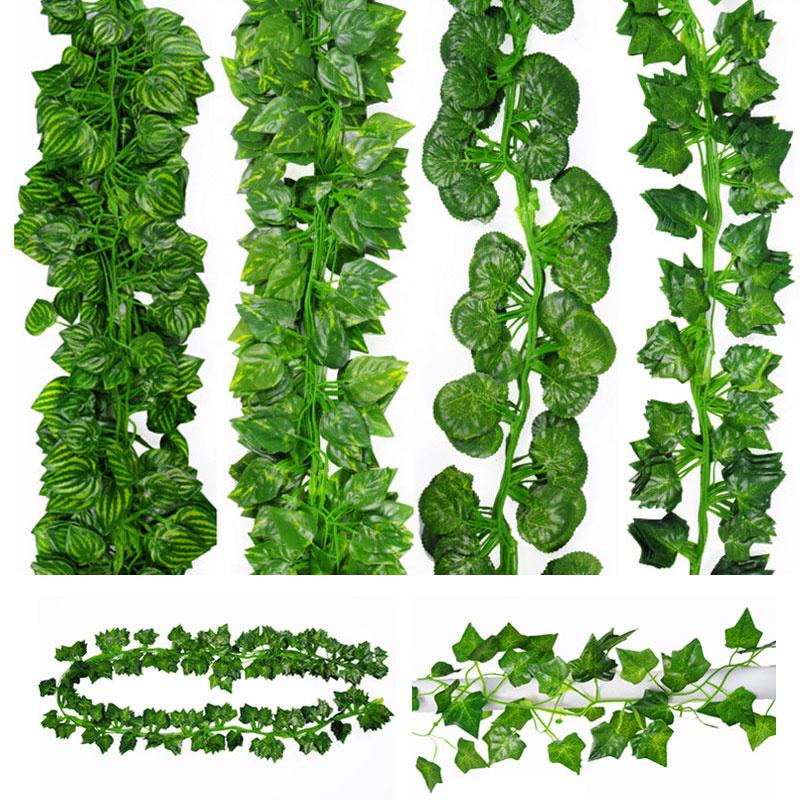 2.1m Home Decor Artificial Ivy Leaf Garland Plants Vine Fake Foliage Flowers
