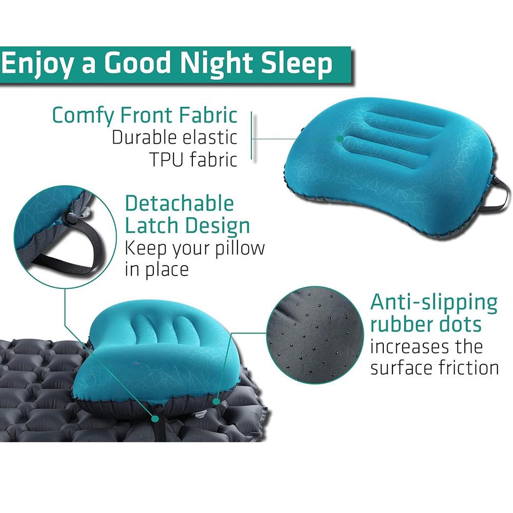 Outdoor Inflatable Pillow with Inflatable Air Cushion Special TPU Air Pillow Portable Storage TPU Pillow Lightweight Travel Pillow