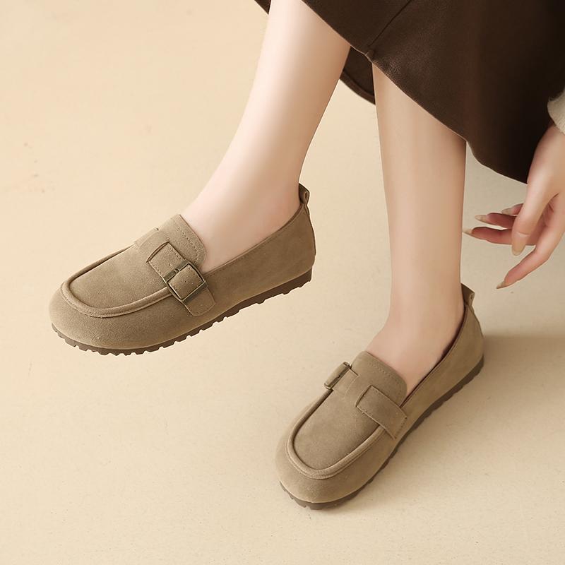 Fashion CRLAYDK Fashion Women's Casual Loafers Slip On Flat Shoes Comfort Penny Dressy Ladies Work Walking Office Suede Moccasins