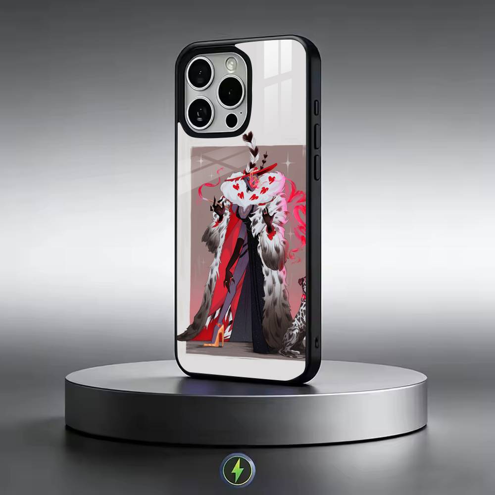 H-Hazbin Hotel V-Valentino Чехол для телефона для iPhone17,16,15,14,13,12,11 Plus,Pro Магнитный для Magsafe Беспроводная зарядка iPhone11