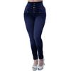 Women Jeans Solid Color Slim Fit Denim High Waist Summer Pants Female Clothes