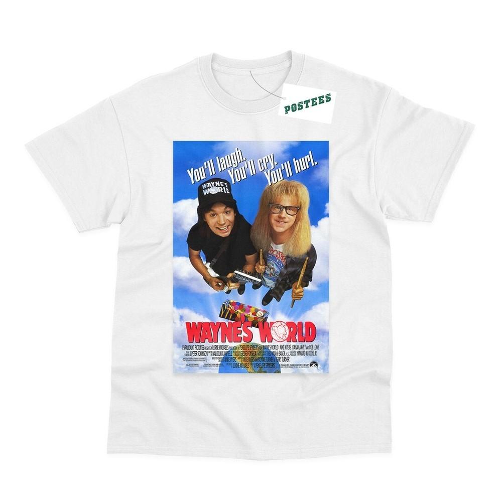Waynes World Movie Poster Direct To Garunisext Printed TShirt S
