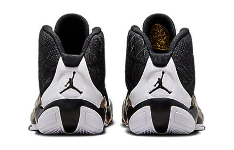 Jordan Air Jordan 38 Cushioning Abrasion Resistant Slip Resistant Mid top Children's Basketball Shoes Black White DZ3499-106