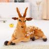 Plush Deer Toy Soft PP Cotton Filling Simulation Animal Doll Christmas Elk Decoration for Home Office Kids Room