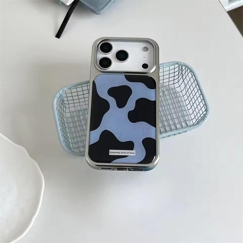 Retro Color Collision Pattern Electroplated Resin Casting Phone Case For iPhone 17 16 15 14 13 Pro Max Back Cove