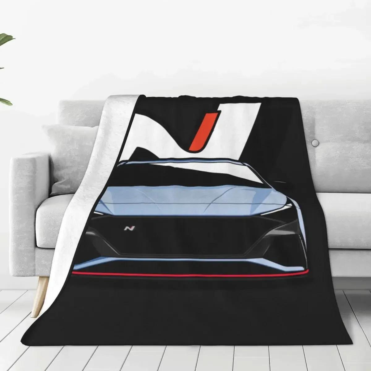 

Теплые мягкие одеяла для пикника Hyundai Elantra N Performance Throw Плед Синий автомобиль Фланелевое покрывало Новинка Диван-кровать Чехол 30x40in