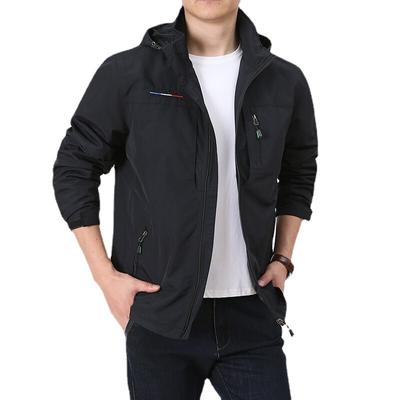 Jacke Jacke Herren winddichte Arbeitskleidung lässige lockere Sportjacke mit Kapuze 