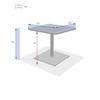 Phuket GARDEN TABLE graphite STEEL 65x74cm