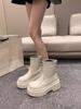 Foreign Thick-soled Martin Boots Korean Version of Fashion Boots 2025 New Autumn and Winter Fashion Versatile Small Slim Short Boots Women
