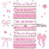 Teen Girl's Motivational Wooden Hanging Sign - Princess, Butterfly, Rainbow Design
