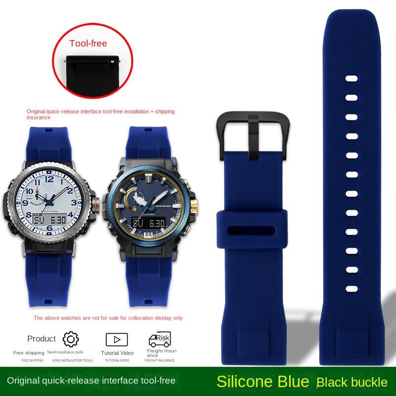 Para la serie Casio PRW-60Y/50Y/70Y/30 Correa Reloj de Montañismo PROTREK PRW-60Y PRW-50Y PRW-70Y Correa de reloj de lona de nylon 23 mm