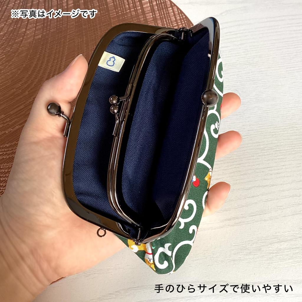 Kyosuke cotton coin approximately x 17 x featuring a cat Includes a coin purse Features a navy blue Japanese-made purse/wallet, 10.5 1.5 cm, design.