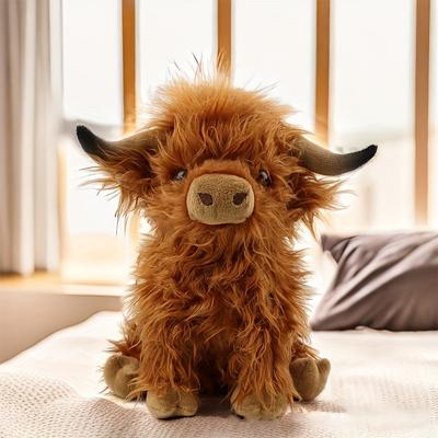 Highland  Polyester Soft Fluffy Mixed Color Ox Figure for All Ages