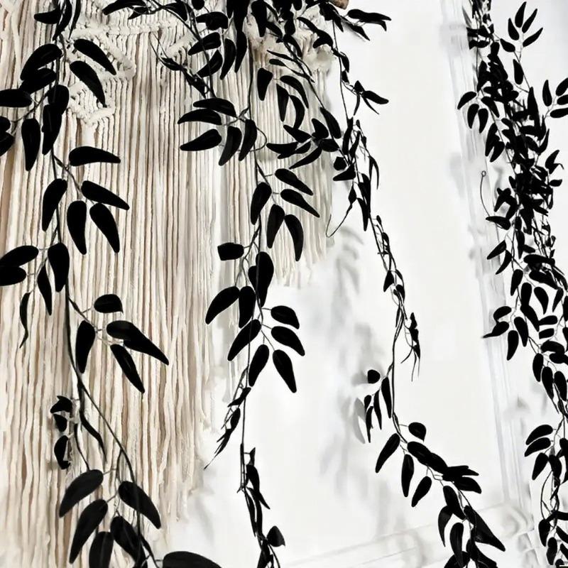 Simulated Artificial Willow Leaf and Vine Halloween Dark Vine Shopping Mall Home Decoration and Arrangement Props