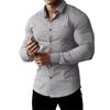 Men's  Sports  Fitness  Business  Leisure  Flip Collar  Long Sleeves  Shirt