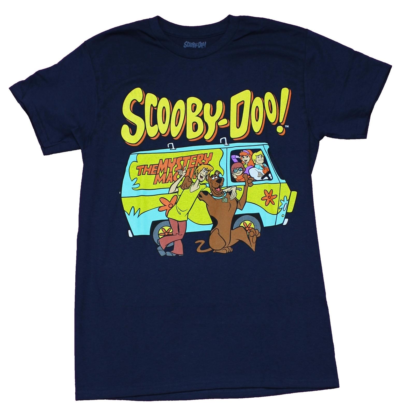 Scooby Doo Mens T-Shirt - Shaggy & Scooby Posed in Front of Van XL