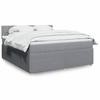 Maison Exclusive - Sommier À Lattes De Lit Avec Matelas Gris Clair 180x200cm Tissu