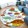 Hey Duggee Custom Name Round Area Rug,Carpet Rug for Living Room Bedroom Sofa Playroom Decor,Non-slip Floor Mat