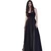 French Retro Black Slimming Waist-Defining Long Beach Dress for Thailand Travel & Sanya Seaside Vacation