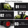 1:32 Agricultural Tractor Alloy Model Toy Diecast Car Front Wheel Steering Rubber Tires Miniature Vehcies Children's Puzzle Toys