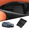 LUCKEASY for BYD Tang L 2025 Center Console Lower Storage Box Car Tray TPE Organizer Accessories Tidying Black