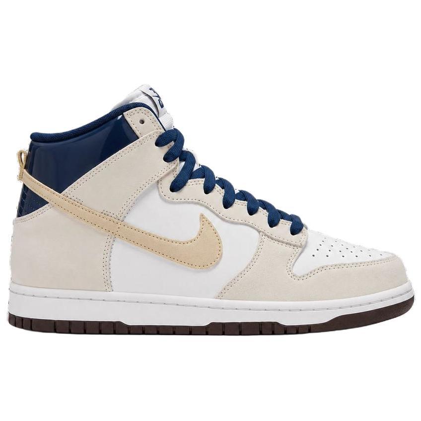 Beyond x Nike SB Dunk High White Ivory Sand Dune Unisex Sneakers Ivory-Sand-Dune-Blue-Void-Dark-Team-Red IU4491-100