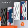 T-WOLF T60 Mechanical Gaming Keyboard: 61 Keys, Blue Switch, Detachable Cable, RGB Backlit.
