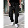 Mens Casual Drawstring Multi Pockets Straight Long Work Cargo Pants