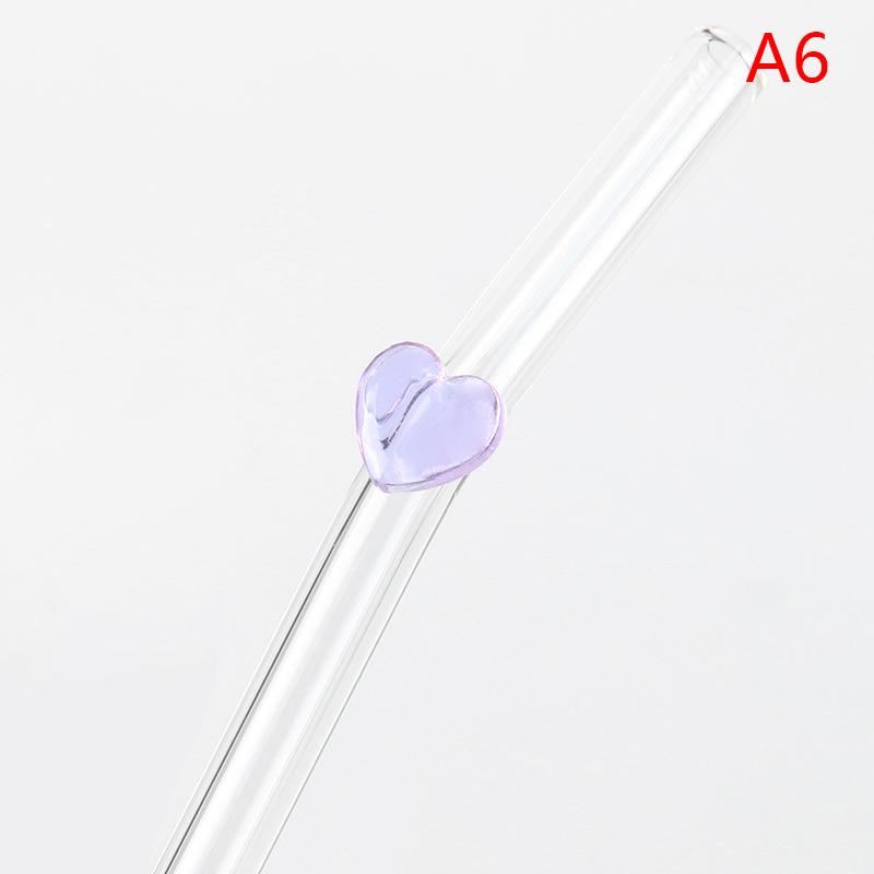 Heart Glass Straw Reusable Drinking Straws Cute Straw For Festival Party Wedding Cocktail Bar Beachs