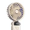 USB Wiederaufladbarer Handventilator 5 Einstellbare Windgeschwindigkeiten Mini Tragbarer Ventilator Digitalanzeige Ventilator 800mAh