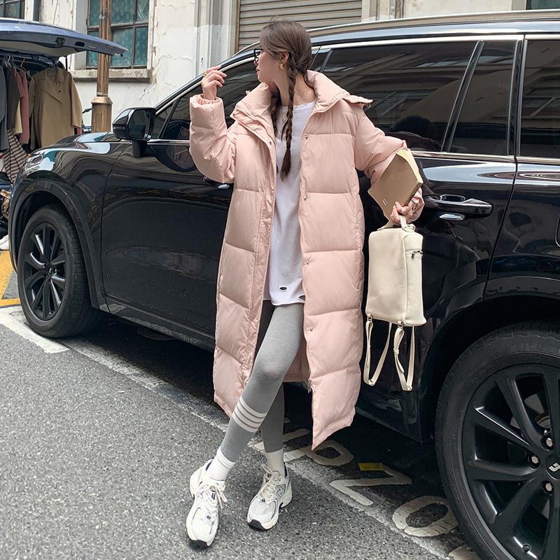 Medium and Long Winter New Korean Version Loose and Thickened Knee Chinese Opera Cotton Jacket