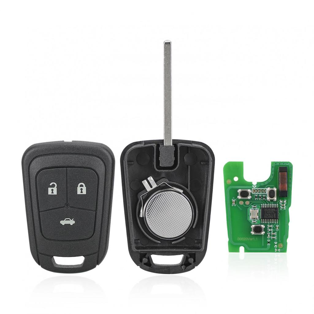 434 MHz ASK 3 Tasten Auto-Funkschlüssel passend für OPEL/VAUXHALL mit ID46-Chip, langlebiger Ersatz-Funkschlüssel