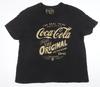 Pánské černé tričko Tu s grafikou Coca-Cola XXXL Bavlna Kulatý výstřih