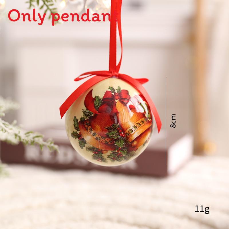Christmas Theme Pattern Foam Ball Pendant Family Festival Decoration Props For Holiday Tree Decor And Festive Display