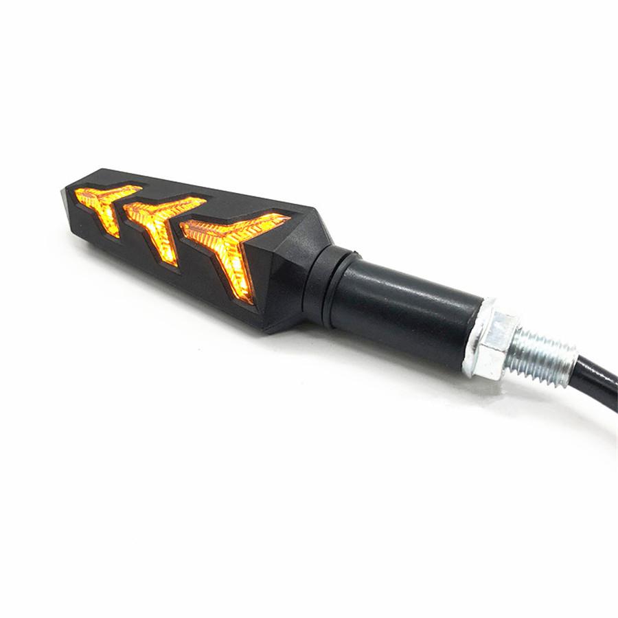 Flowing Motorcycle Motorbike Fish Bone Style Turn Signal Indicator Light