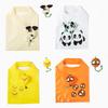 Eco-Friendly Folding Shopping Bag with Japanese Animal Cartoon Design, Large Capacity, Polyester 190T, Puppy Theme