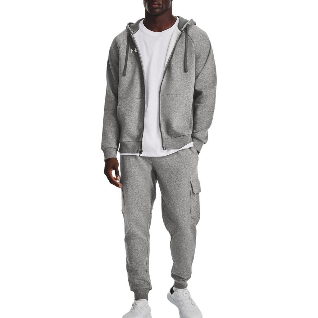 Under Armour Rival Fleece Full Zip Hoodie Sweatshirt Men's Gray 1379767-025