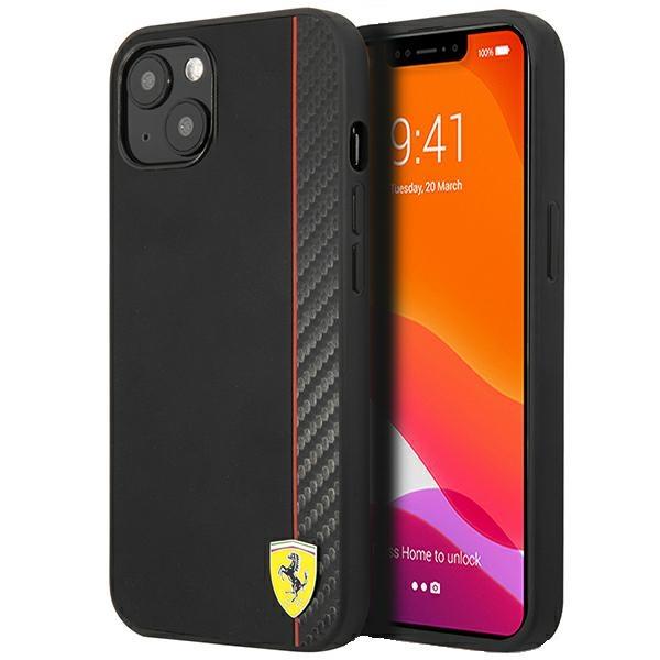Ferrari Fesaxhcp13Sbk Iphone 13 Mini 5,4 Czarny/Black Hardcase On Track Carbon Stripe