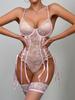 Purple Sexy Lace Transparent Strap Jumpsuit Hollow With Stockings Women Rompers Clothing Body Suits Sweet Korean Women Fd90
