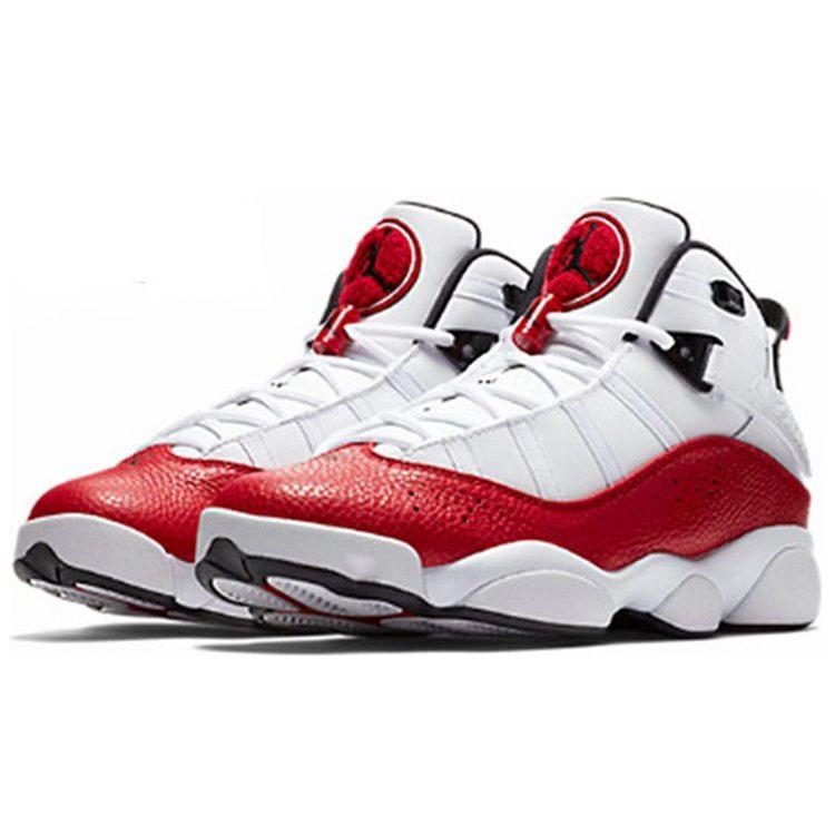 Jordan 6 Anillos Blanco Rojo Universitario 322992-120